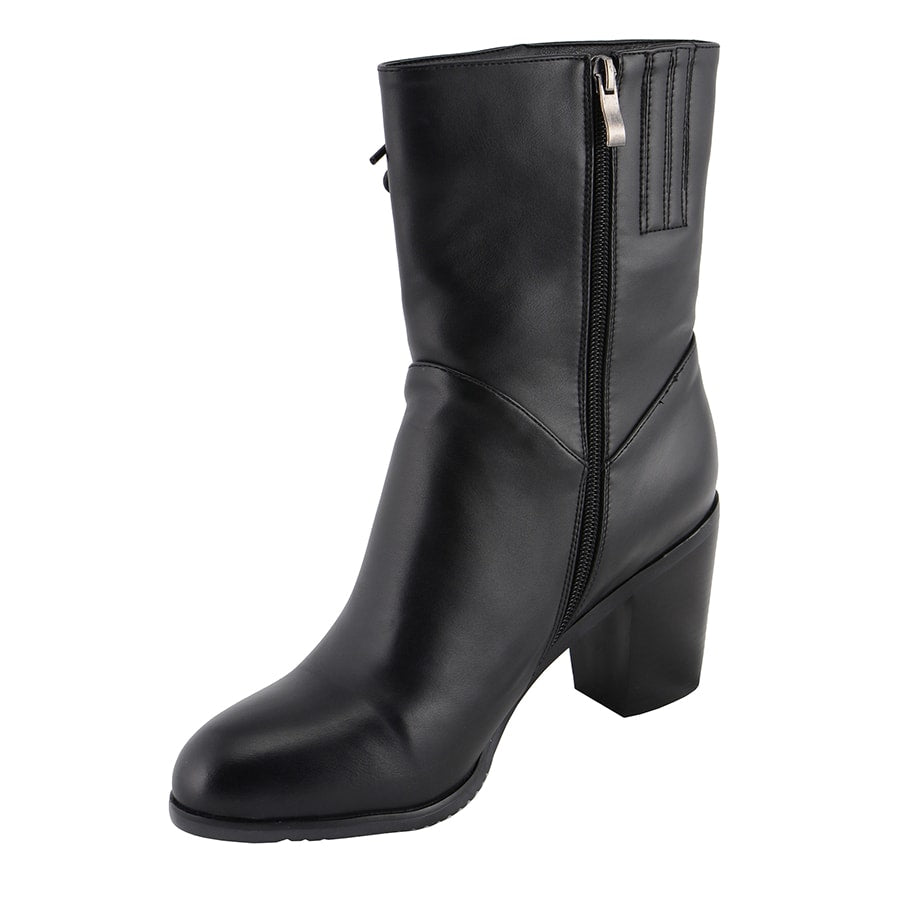 Women's Side Lace Riding Boot: Features:

Synthetic Leather Upper
Anti-Slip Bottom
Riding Heel, Laced Side
Side Zipper Entry