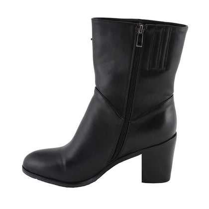 Women's Side Lace Riding Boot: Features:

Synthetic Leather Upper
Anti-Slip Bottom
Riding Heel, Laced Side
Side Zipper Entry