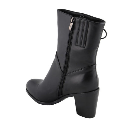 Women's Side Lace Riding Boot: Features:

Synthetic Leather Upper
Anti-Slip Bottom
Riding Heel, Laced Side
Side Zipper Entry