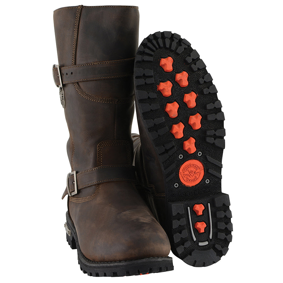 Mens  Dark Engineer Boot: Full Grain Premium 2