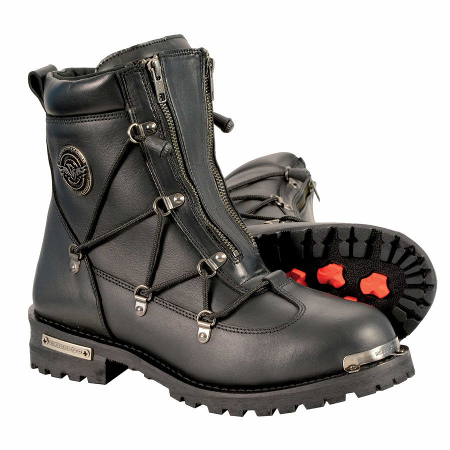 Men's Boot W/Laces Black - Eagle Leather