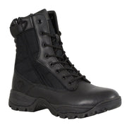Men's Double Zipper Lace Up Boot: Features:

Leather Upper/Nylon
Anti-Slip, Oil Resistant Outsole
Plain Toe Design, Cement Co