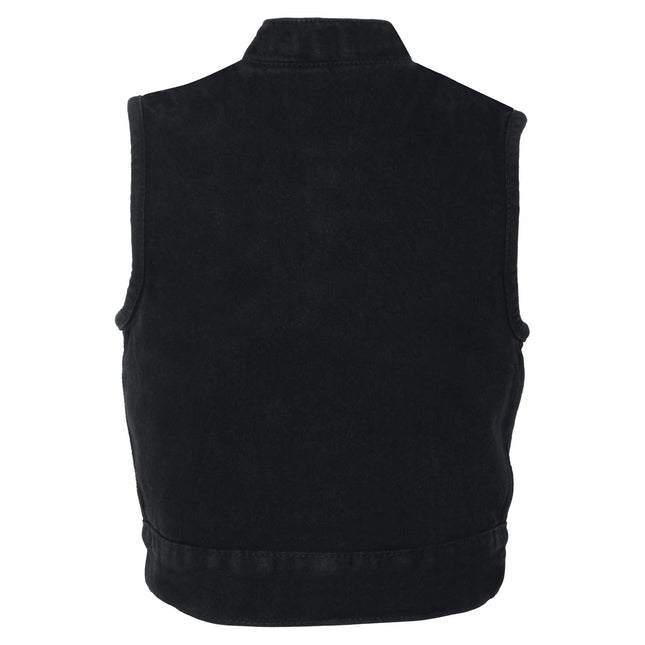 Kids Black Denim Club Vest - Eagle Leather