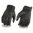 Men's Short Racing Glove Lined: Premium Aniline Cowhide
Lightly Lined w/ Gel Palm
Adjustable Wrist Strap Closure
Rubberized K