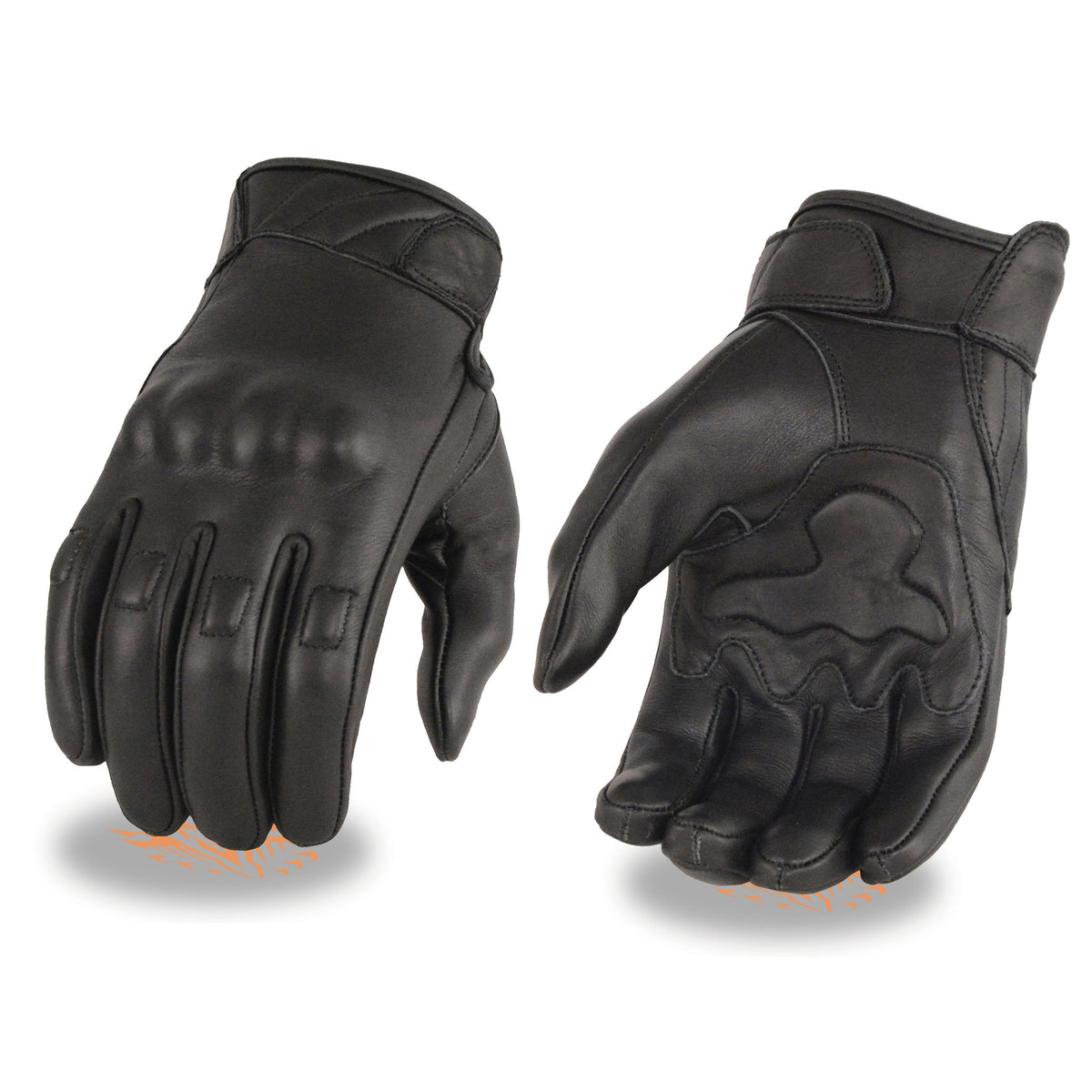 Men's Short Racing Glove Lined: Premium Aniline Cowhide
Lightly Lined w/ Gel Palm
Adjustable Wrist Strap Closure
Rubberized K
