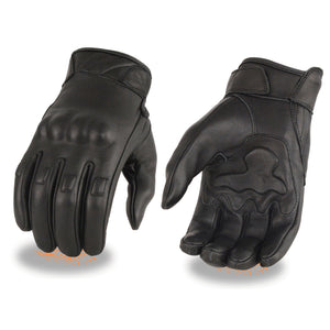 Men's Short Racing Glove Lined: Premium Aniline Cowhide
Lightly Lined w/ Gel Palm
Adjustable Wrist Strap Closure
Rubberized K