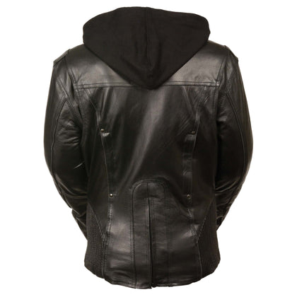 Women's Reflective Tribal Jacket: Features:

Ladies 3/4 Jacket w/ Reflective Tribal Detail
Butter Soft premium Cowhide 1