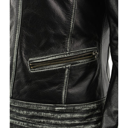 Women's Rebel Jacket Grey: Features:

Lightweight Distressed Leather with Rubbed Seams
Zipper Front with Four Front Pockets
I