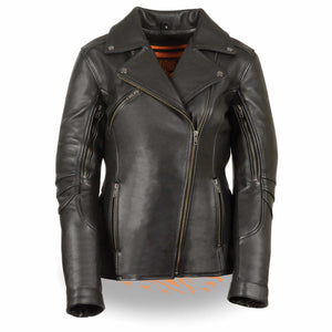 Ladies Classic Vented Goatskin Jacket: Features:

1
