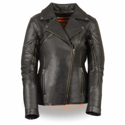 Ladies Classic Vented Goatskin Jacket: Features:

1