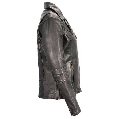 Ladies Classic Vented Goatskin Jacket: Features:

1
