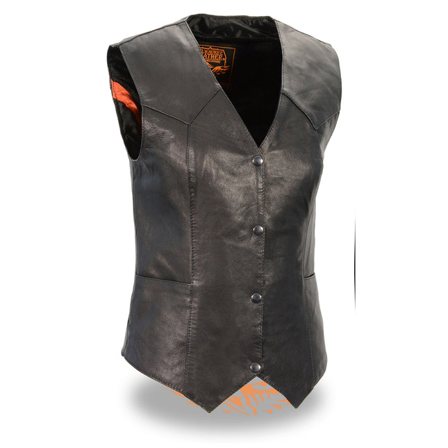 Milwaukee Leather Women's Classic Vest - Black - Eagle Leather