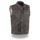 Men's Open Neck Club Style Vest: Features:

Men’s Distressed Grey Open Neck Snap/Zip Front Club Style Vest
Premium Milled Dis