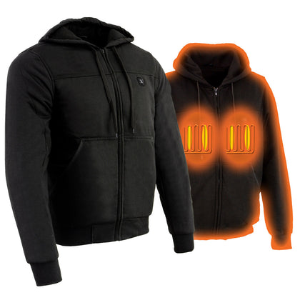 Men's Heated Fleece Hoodie: Features:

Durable Material – Cotton Exterior with Thermal Inside Lining, Knit Cuff and Waistband