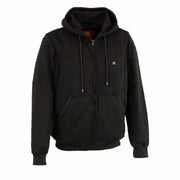 Men's Heated Fleece Hoodie Bk: Men’s Zipper Front Heated Hoodie w/ Front &amp; Back Heating Element’sDurable Material ? Cotto