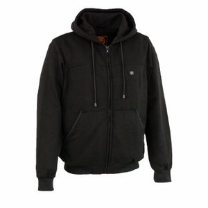 Men's Heated Fleece Hoodie Bk: Men’s Zipper Front Heated Hoodie w/ Front &amp; Back Heating Element’sDurable Material ? Cotto