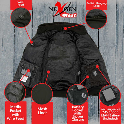 Men's Heated Fleece Hoodie: Features:

Durable Material – Cotton Exterior with Thermal Inside Lining, Knit Cuff and Waistband