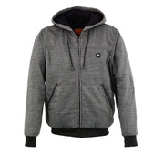 Men's Heated Fleece Hoodie: Features:

Durable Material – Cotton Exterior with Thermal Inside Lining, Knit Cuff and Waistband