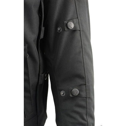 Men's Textile & Leather Jacket: Features:

Men's Combo Leather &amp; Textile Armored Racing Stripe Jacket
Premium Cowhide/Wat