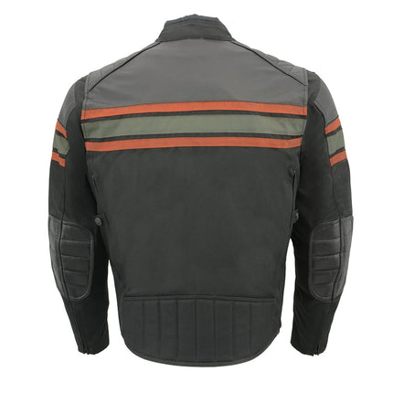 Men's Textile & Leather Jacket - Eagle Leather