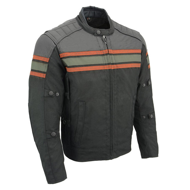 Men's Textile & Leather Jacket - Eagle Leather