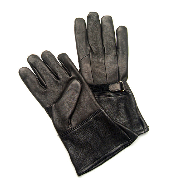 Napa Glove Deerskin Classic Motorcycle Style with Thinsulate Lining Gauntlet Gloves Black - Eagle leather