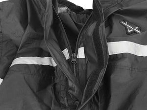 WP-8000 WeatherPro Rain Suit: Feature:

2-piece 100% waterproof motorcycle rain suit

Soft polyester outer shell with PVC bac