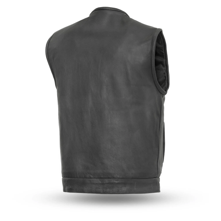 Eagle Leather Men's No Rival-Naked Leather Vest - Black - Eagle Leather
