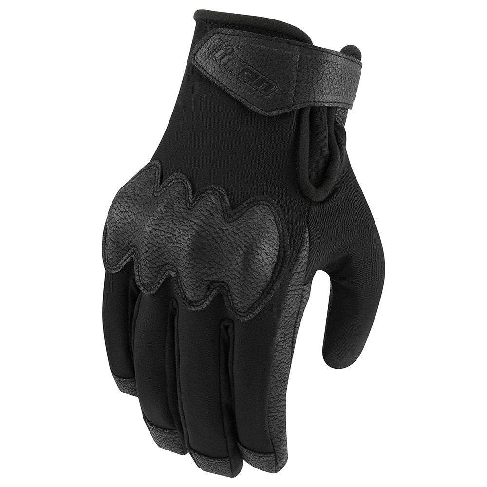 ICON PDX3 Gloves Black: Technical features housed within a sophisticated silhouette define the PDX3 glove