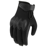 ICON PDX3 Gloves Black: Technical features housed within a sophisticated silhouette define the PDX3 glove