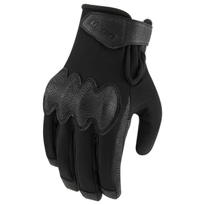ICON PDX3 Gloves Black: Technical features housed within a sophisticated silhouette define the PDX3 glove