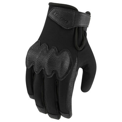 ICON PDX3 Gloves Black: Technical features housed within a sophisticated silhouette define the PDX3 glove