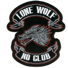 Lone Wolf No Club: Heat-sealed backing for easy iron-on application
