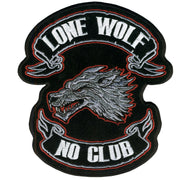 Lone Wolf No Club: Heat-sealed backing for easy iron-on application