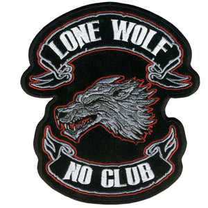 Lone Wolf No Club: Heat-sealed backing for easy iron-on application
