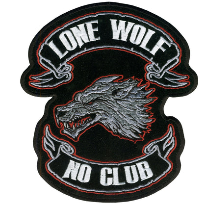 Lone Wolf No Club: Heat-sealed backing for easy iron-on application