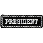 President Patch: Heat-sealed backing for easy iron-on application