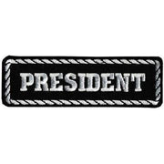 President Patch: Heat-sealed backing for easy iron-on application