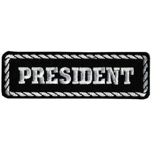 President Patch: Heat-sealed backing for easy iron-on application