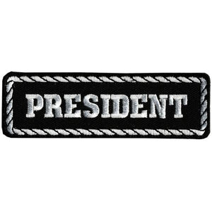 President Patch: Heat-sealed backing for easy iron-on application