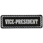Vice President Patch: Heat-sealed backing for easy iron-on application