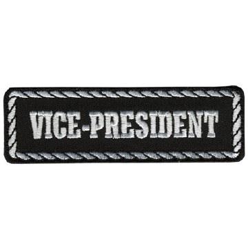 Vice President Patch: Heat-sealed backing for easy iron-on application