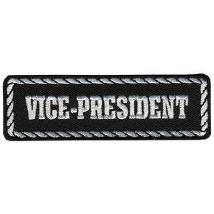 Vice President Patch: Heat-sealed backing for easy iron-on application
