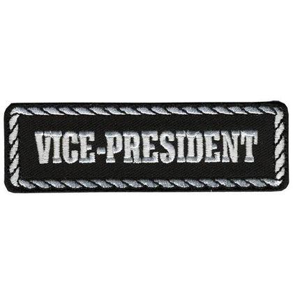 Vice President Patch: Heat-sealed backing for easy iron-on application