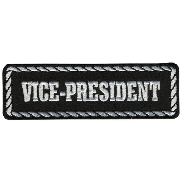 Vice President Patch: Heat-sealed backing for easy iron-on application