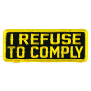 Refuse To Comply Patch: 4" REFUSE TO COMPLY
