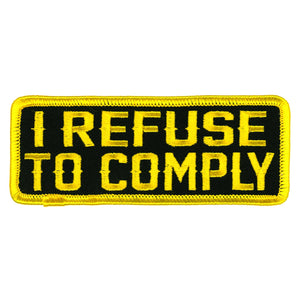 Refuse To Comply Patch: 4" REFUSE TO COMPLY