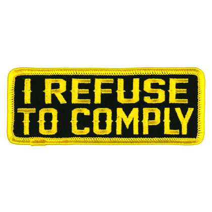 Refuse To Comply Patch: 4" REFUSE TO COMPLY