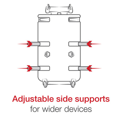 Quick Grip XL W/ U-Bolt: FEATURES

Spring-loaded holder features adjustable side supports that provide a secure fit for a var