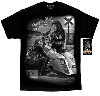 DGA Men's Till the Wheels Fall-Off T-Shirt - Black - Eagle Leather